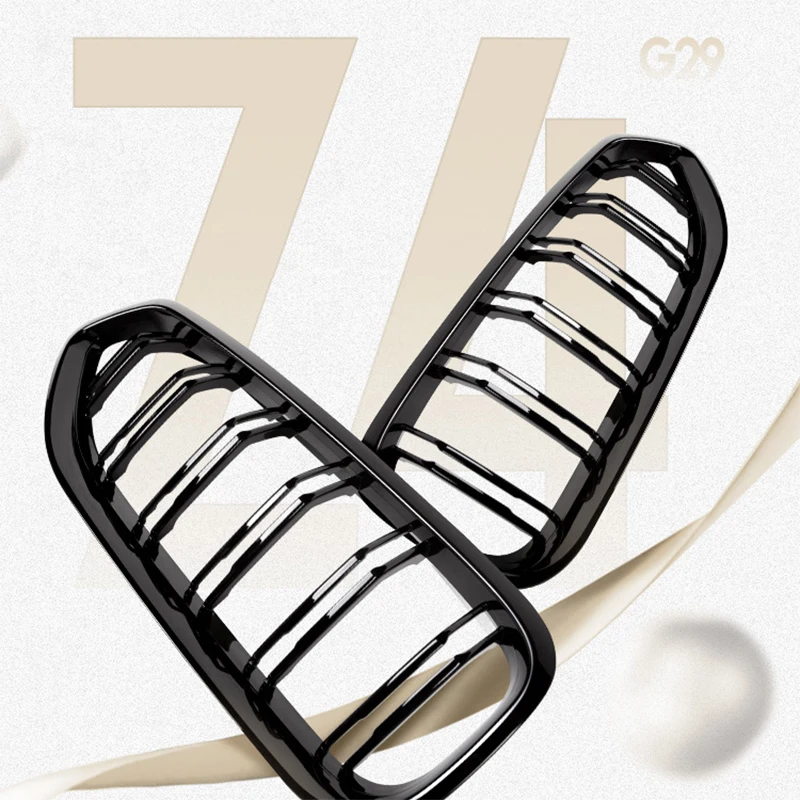 

A Pair For BMW New Z4 G29 2020 2021 Car ABS Replacement Gloss Black Double Slats Front Kidney Racing Grille Auto Accessories