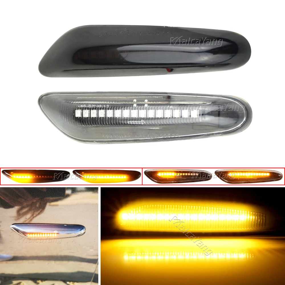 

Янтарный Автомобильная Поворотная сигнальная лампа AC/DC 12V светодиодный, боковой, габаритный фонарь указателями поворота стример свет для BMW...