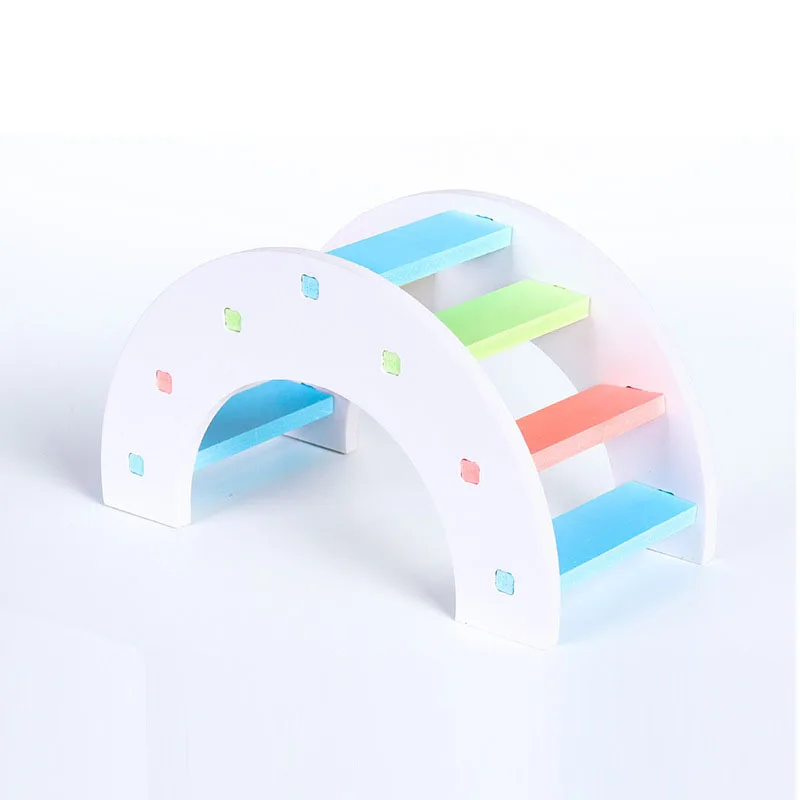 Деревянный хомяк Радужный мост жевательная игрушка для домашних животных уход