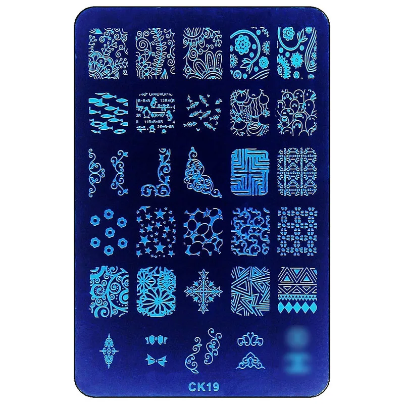 

New CK-05 Fashion Designs DIY Polish Beauty Nail Art Image Stamp Stamping Plates 3D Nail Art Templates Stencils Manicure Tools&