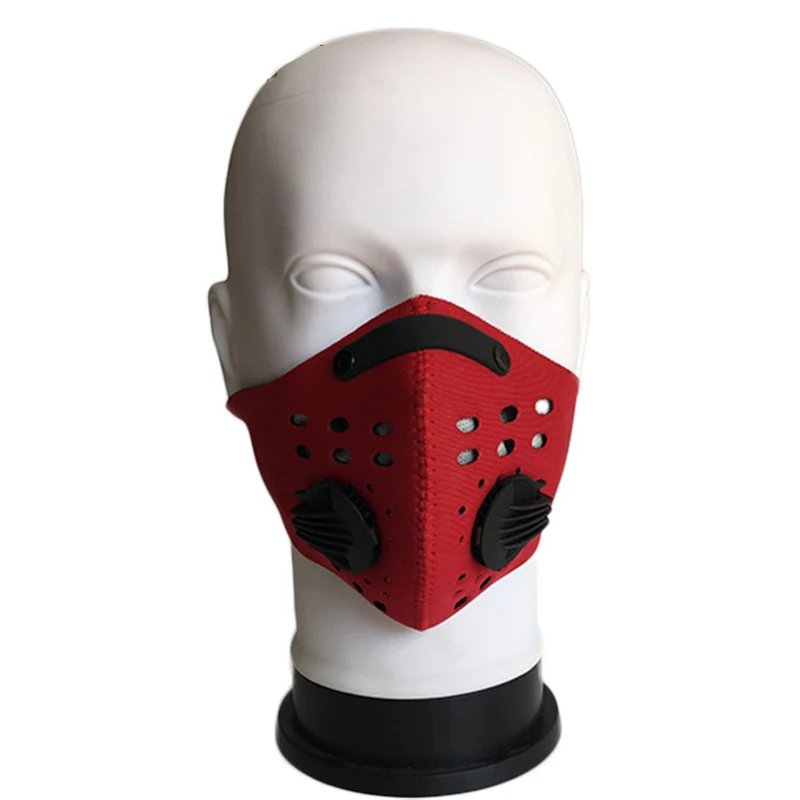 Анти PM 2 5 Пылезащитная велосипедная маска для лица с фильтром из активированного