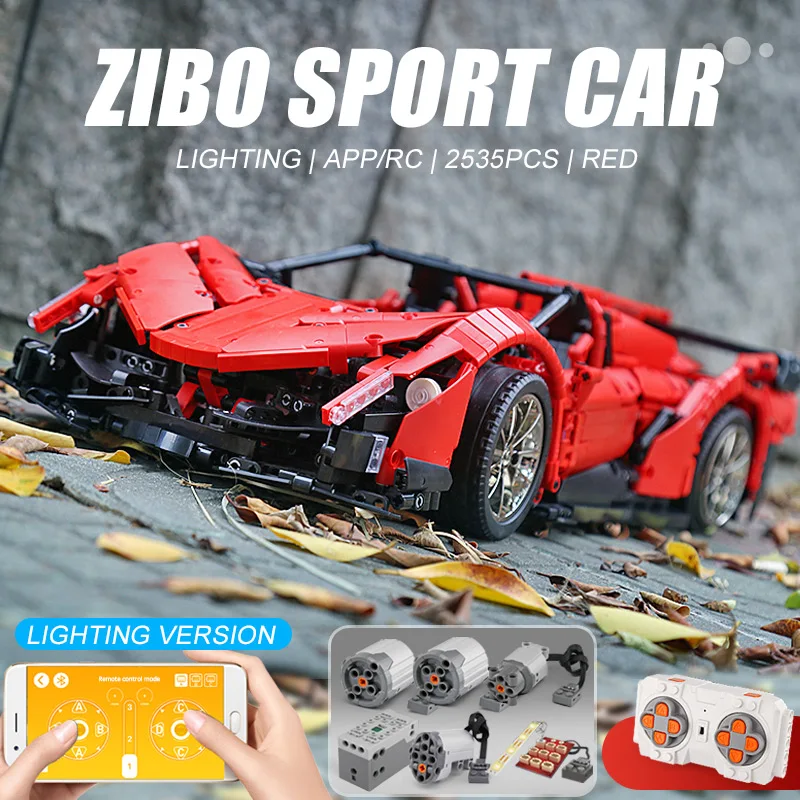 MOULD KING MOC High-Tech The APP Roadster Car Model Building Blocks Assemble Bricks Kids Educational DIY Toys Christmas Gifts | Игрушки и