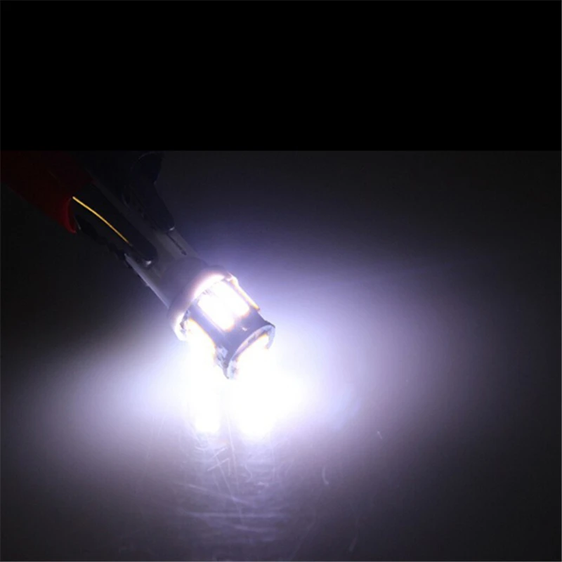 W5W 7020 10SMD Белый светодиодный 6000K поворотный боковый стоп-сигнал лампа стояночный
