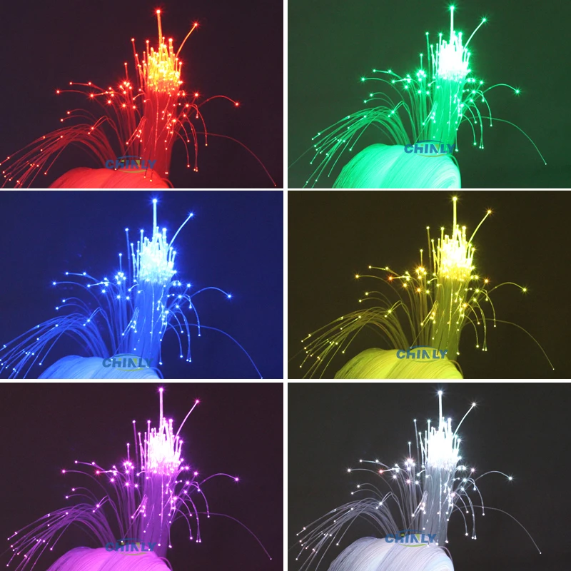 Новый комплект светодиодных волоконно оптических ламп 32 Вт RGB 4 уровня скорости
