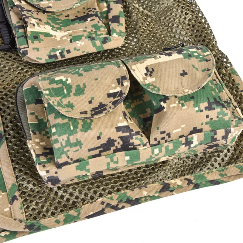 Жилет для рыбалки Быстросохнущий Камуфляжный Многофункциональный жилет с