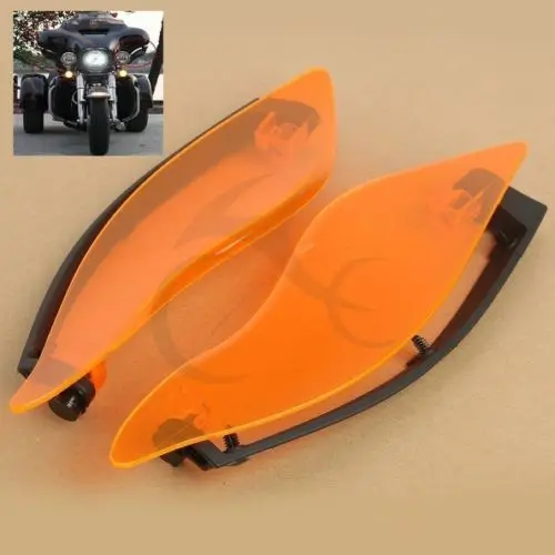 Мотоциклетные оранжевые боковые крылья дефлекторы воздуха для Harley Davidson Touring 14