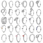 Новинка 2021, кольцо серебряного цвета в стиле штабелируемого бренда, огромное кольцо на палец с короной и сердцем для женщин, мужчин, женщин, женщин, обручальные ювелирные изделия для свадьбы