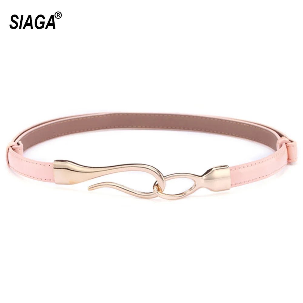 Fashion Design Female Styles Skirt Decorative Hook Buckle Belt Real Genuine Leather Slim Waistband Belts for Women FCO211