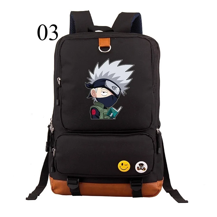 Наруто рюкзак Kakashi для учеников, мальчиков и девочек Uchiha Sasuke модный крутой Повседневный высококачественный рюкзак-сумка через плечо, для путешествий
