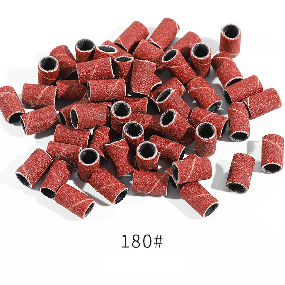 

100pcs Electric Nail Drill Kit Accessories Manicure Pedicure Tool Nail Sanding Caps Salon Nail Drill Cutter Machine Bands