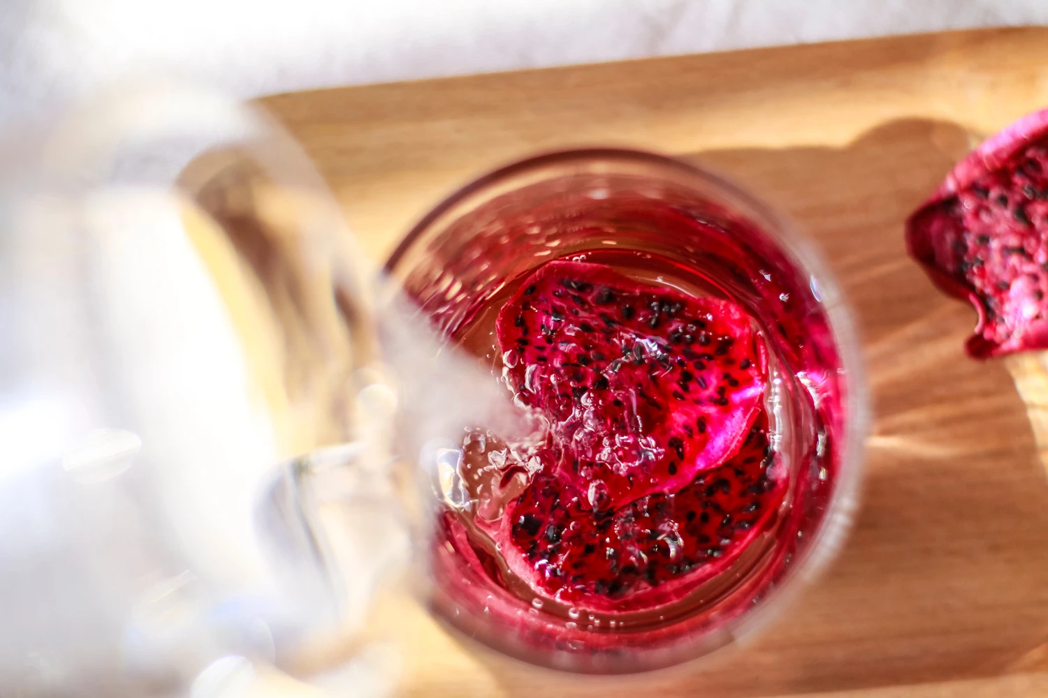 Натуральный сухой розовый кусочек питаи красный дракон фрукты коктейли супереда