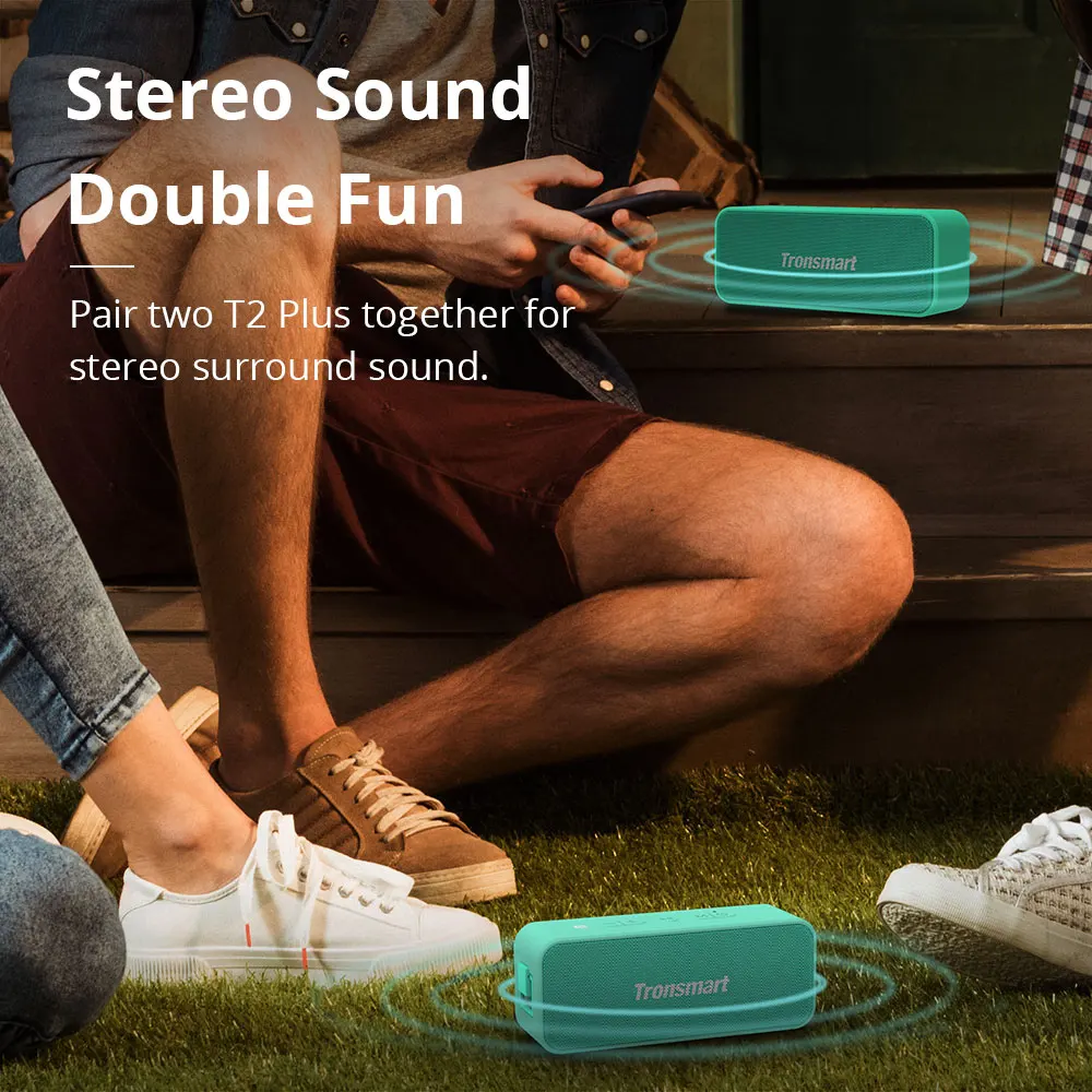 Tronsmart Element T2 Plus 20 Вт колонка Портативный IPX7 динамик Bluetooth 5 0 Колонка 24H с голосовым
