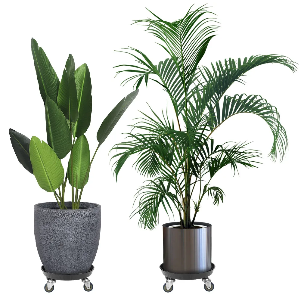 

2X 11.4 inch Plant Caddy Heavy Duty Potted Plant Stand with Wheels Round Flower Pot Mover Rollers Dolly Holder Indoor Outdoor