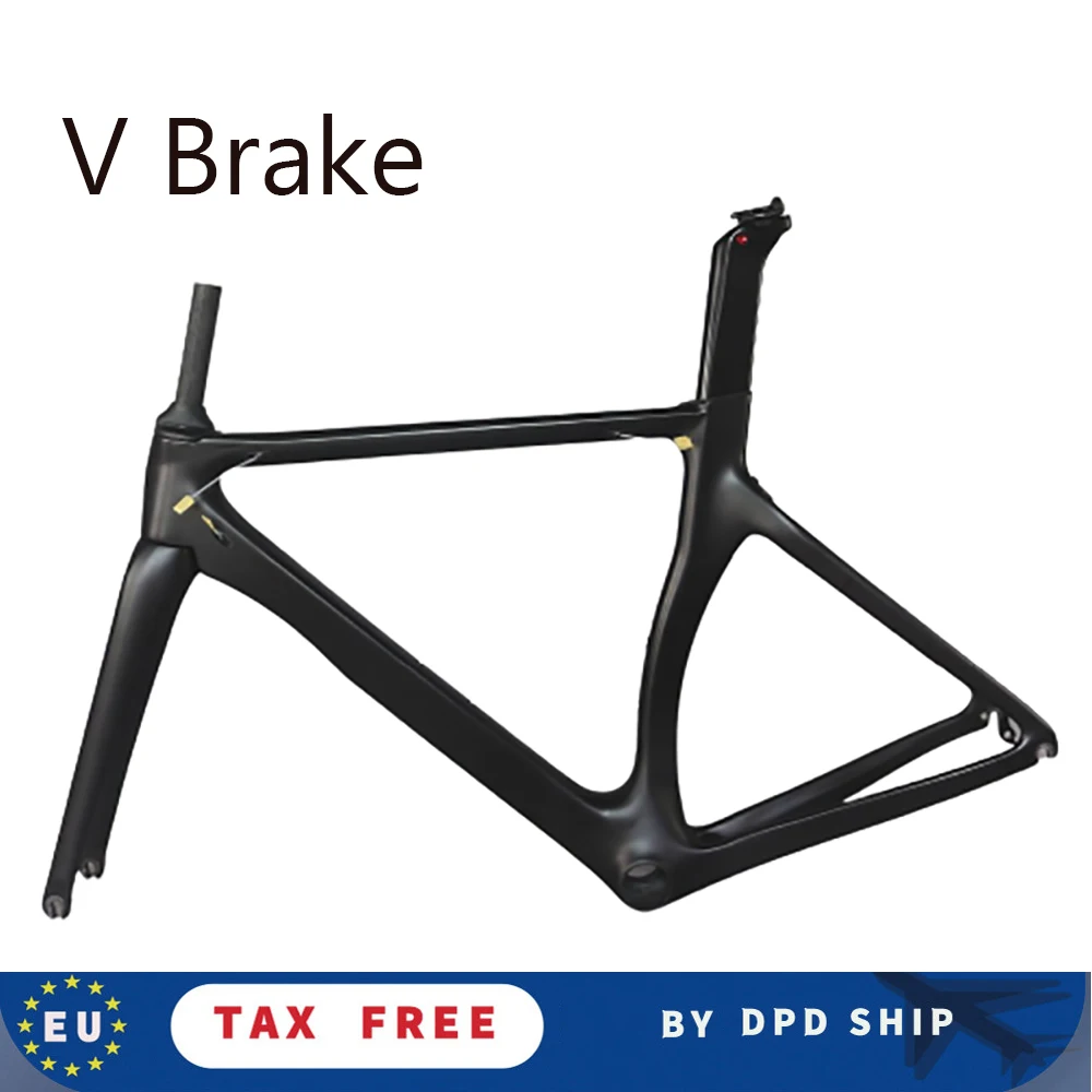 

New Aero Carbon Road Bike frame Flat Mount Disc Brake Carbon fibre Racing Disc Bicycle Frame 700c BB386 Internal Cable Fork