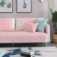 pure cotton sofa cover four seasons universal jacquard non slip solid color sofa towel sofa armrest backrest decorative cover