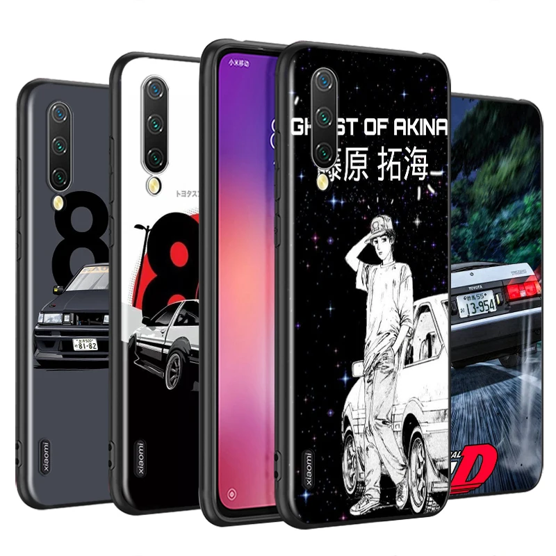 

For Xiaomi Mi 11i 11 10T 10i 9T 9 A3 8 Note 10 Ultra Lite Pro 5G CC9 SE Black Soft Cover Initial D AE86 Phone Case