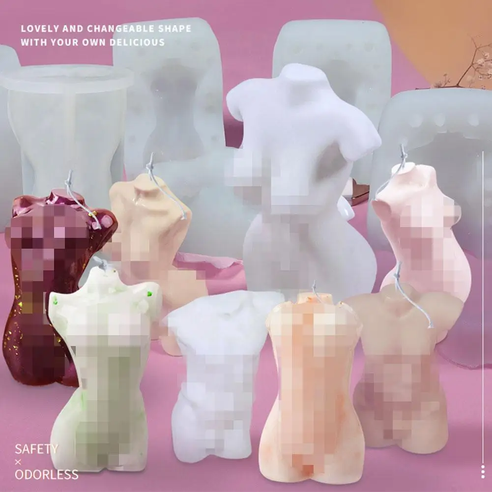 

3d Plump Female Torso Candle Mold Aromatherapy Candle Mould Male Body Soap Silicone Mold Resin Supply For Candle Making Sup K6n2