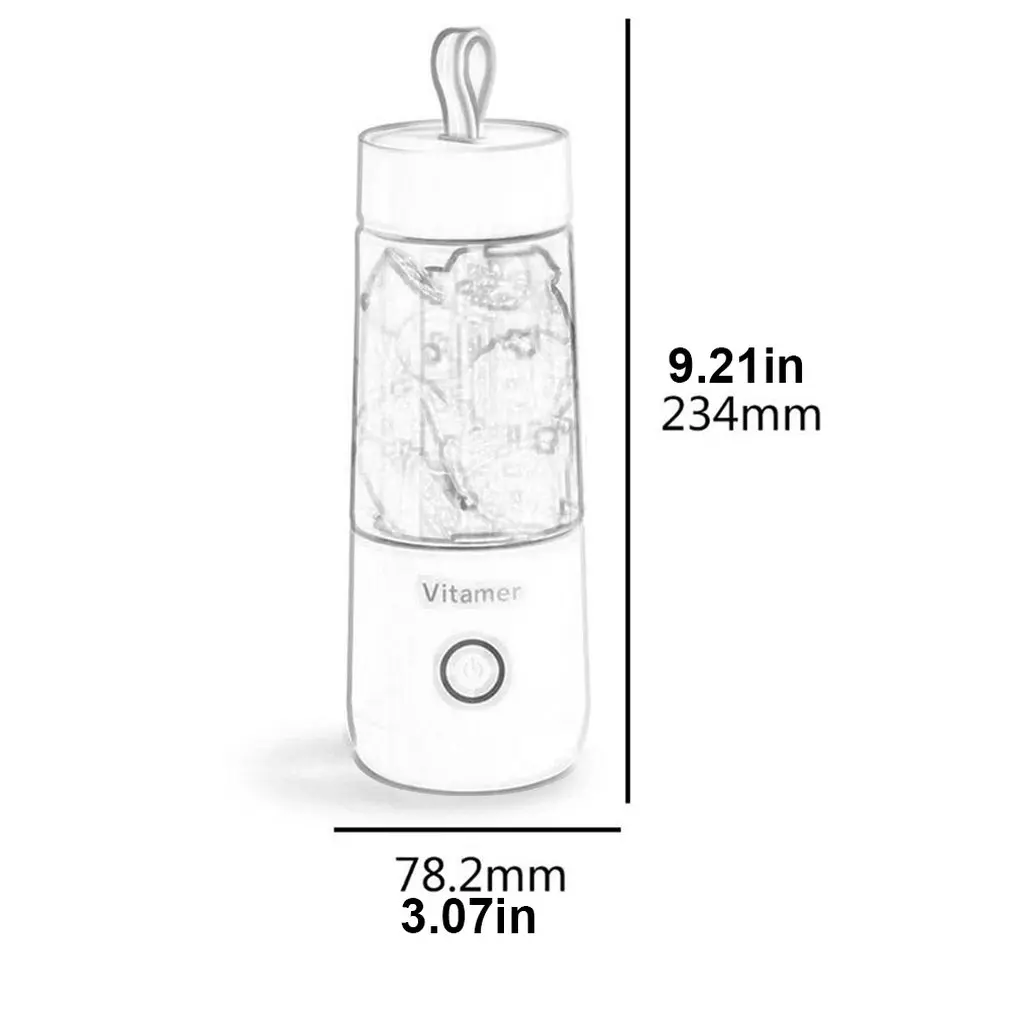 

350ml Mini Portable Electric Fruit Juicer USB Rechargeable Smoothie Manufacturer Blender Machine Sport Bottle Juice Cup