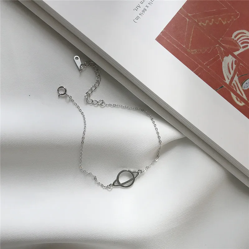 RUIYI реальные 925 стерлингового серебра с рисунком смайлика браслет &quotПланета&quot