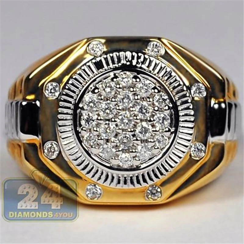 Мужское кольцо в стиле стимпанк золотистого цвета подарок на день рождения