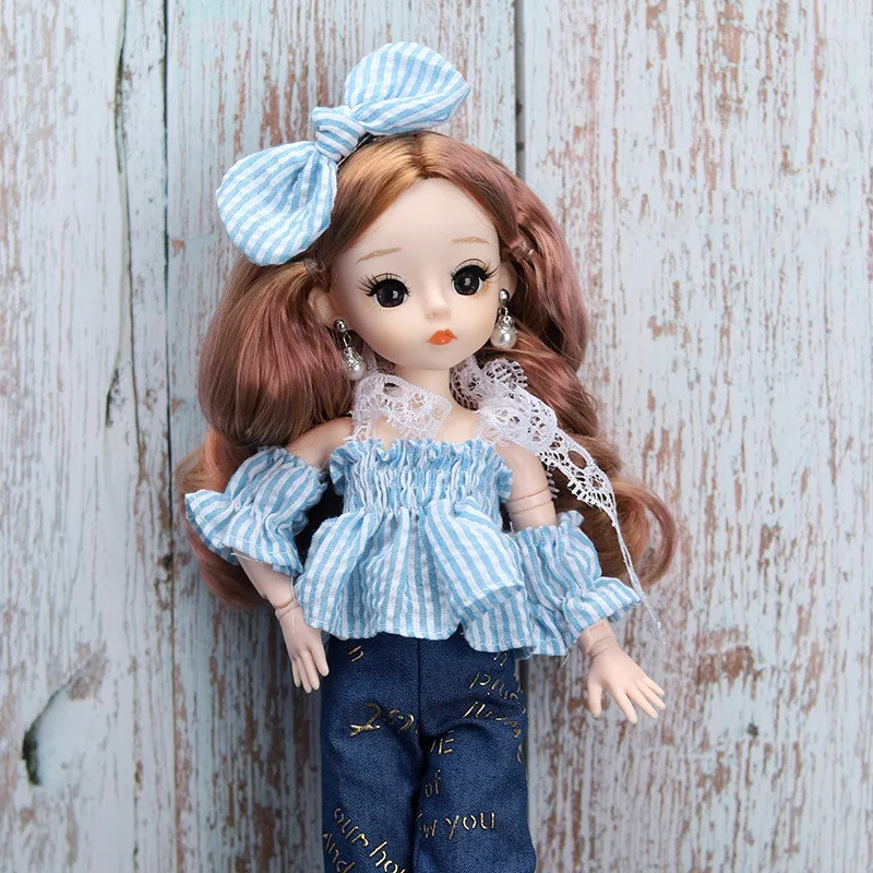 Новинка 12 дюймов 21 шарнирная кукла BJD 30 см 1/6 макияж милые Искусственные ресницы