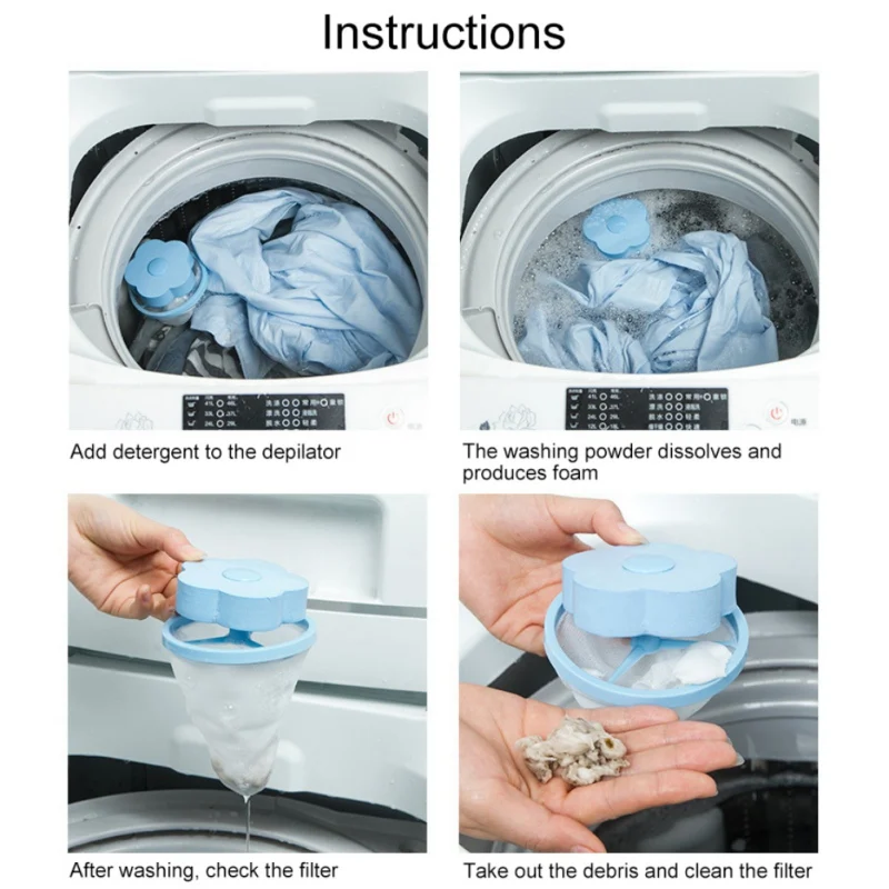 

Pouch Clean Tool Hair Filter Net Pouch Household Reusable Washing Machine Floating Lint Mesh Trap Bag Hair Catcher Filter Net
