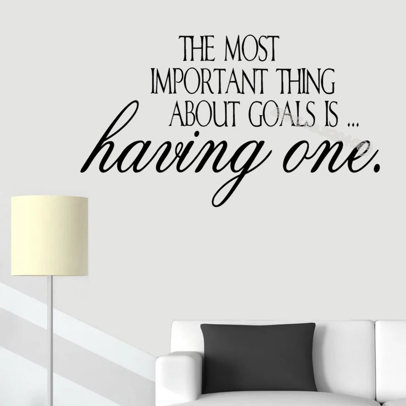 Самое главное в цели-это получить одну цитату настенную наклейку вдохновляющая