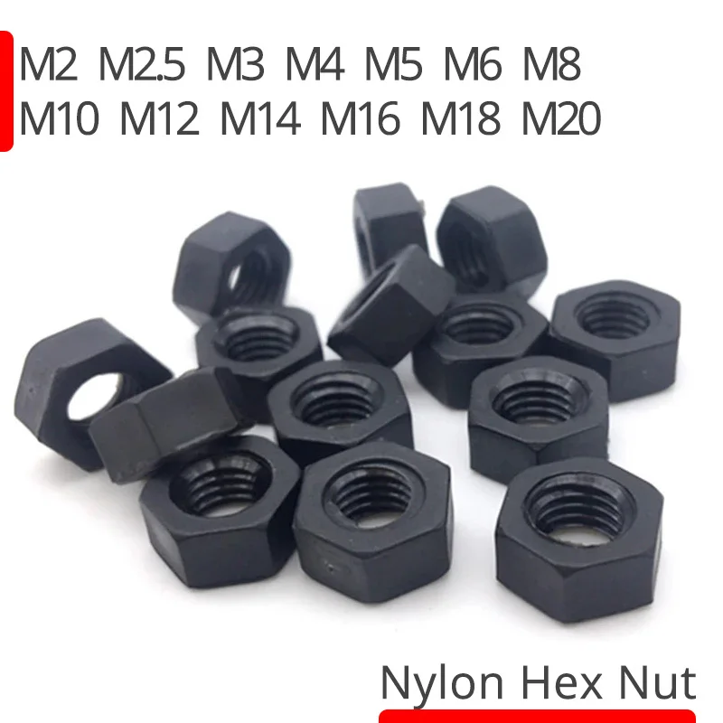 M2 5 Φ M14 M16 M18 M20 10-50 шт. черно-белые шестигранные нейлоновые Зеркальные Пластиковые