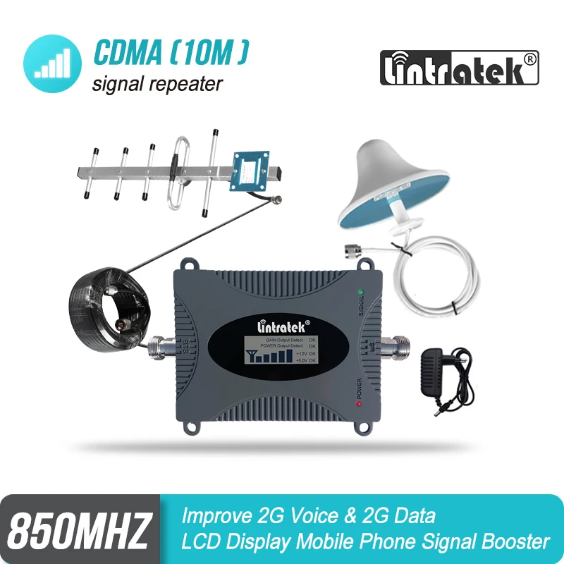 Усилитель сотового сигнала Lintratek 2G 850 МГц ретранслятор B5 CDMA GSM усилитель голоса