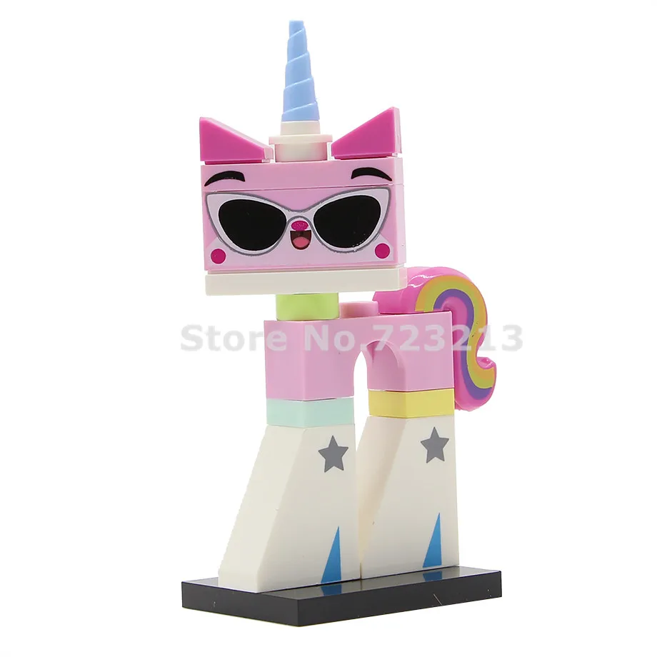 Disco Kitty Одна забавный фильм 2 фигурка Эммет Мелодия Темпо диско Китти зебе Рекс Lucy Sharkira строительные блоки Модель Кирпичи Игрушка - Цвет: Disco Kitty