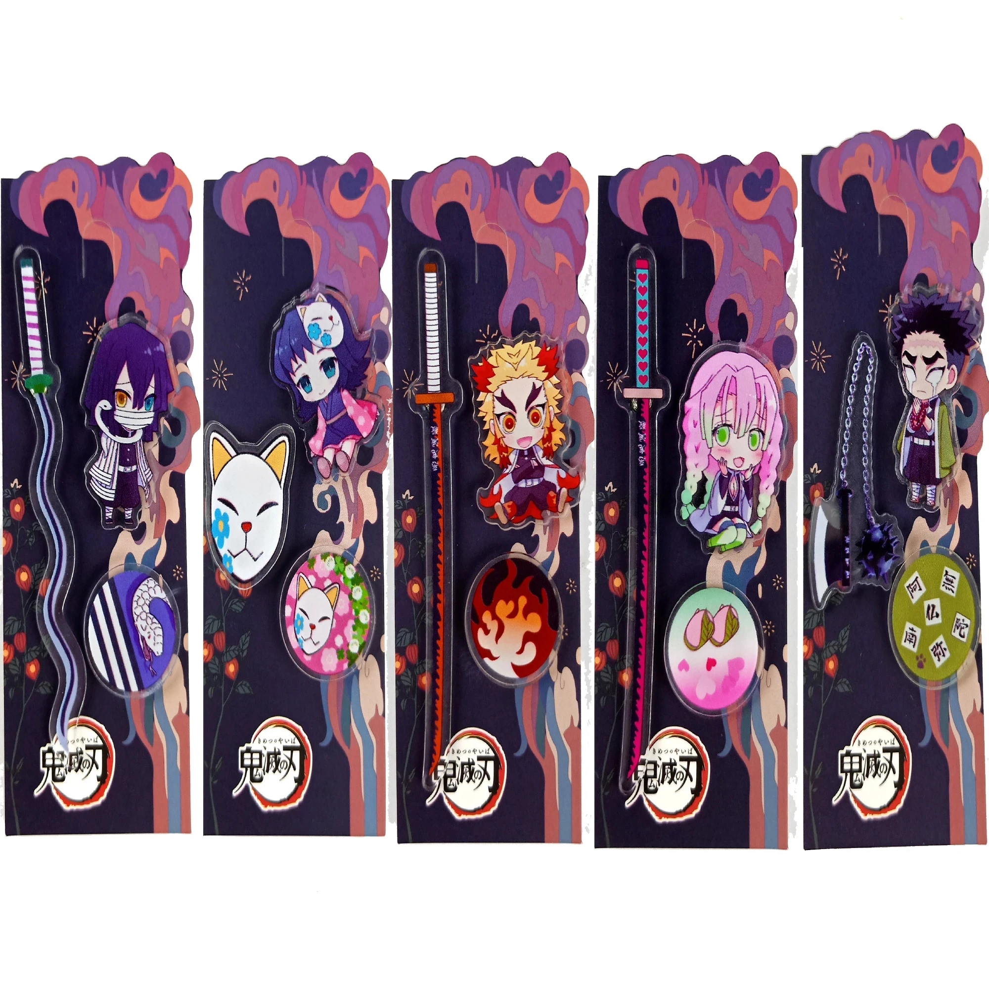 Акриловая брошь Tanjirou Nezuko 21 шт./партия мультяшная фигурка оружие булавки для