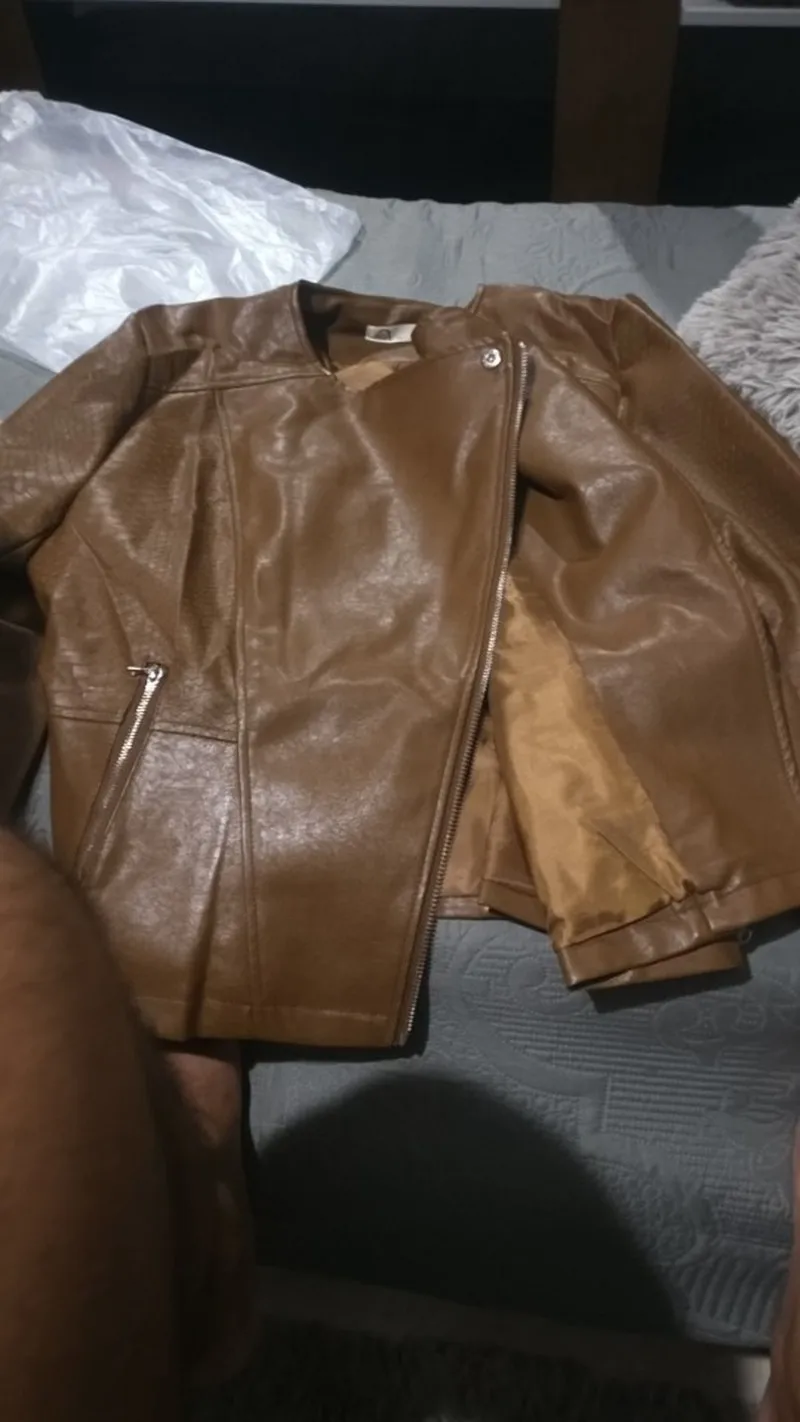 Женский тонкий кардиган из ПУ кожи с длинным рукавом|short jacket|women cardigan jacketjacket slim |
