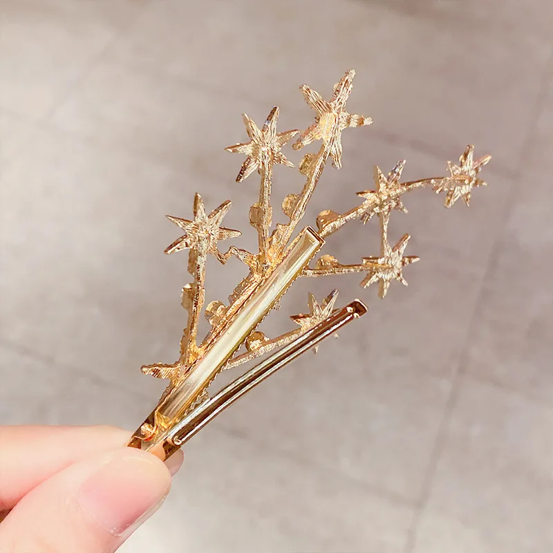 

Girl Crystal Hair Clips Temperament Full Diamond Rhinestone Pearl Elegant Barrettes Hairgrips Women Hair Accessories