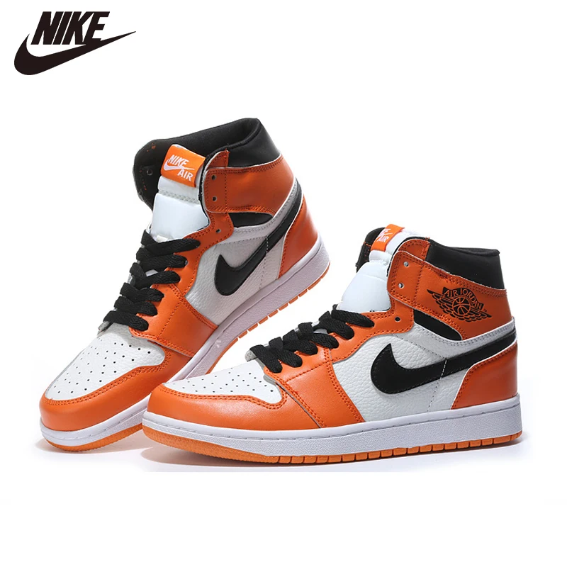 

2020 Nike Air Jordan 1 Chaussures de Basket-Ball Des Hommes Framboise Foudre Orange Moyen, Coup En Mans D'origine CA3011-0278