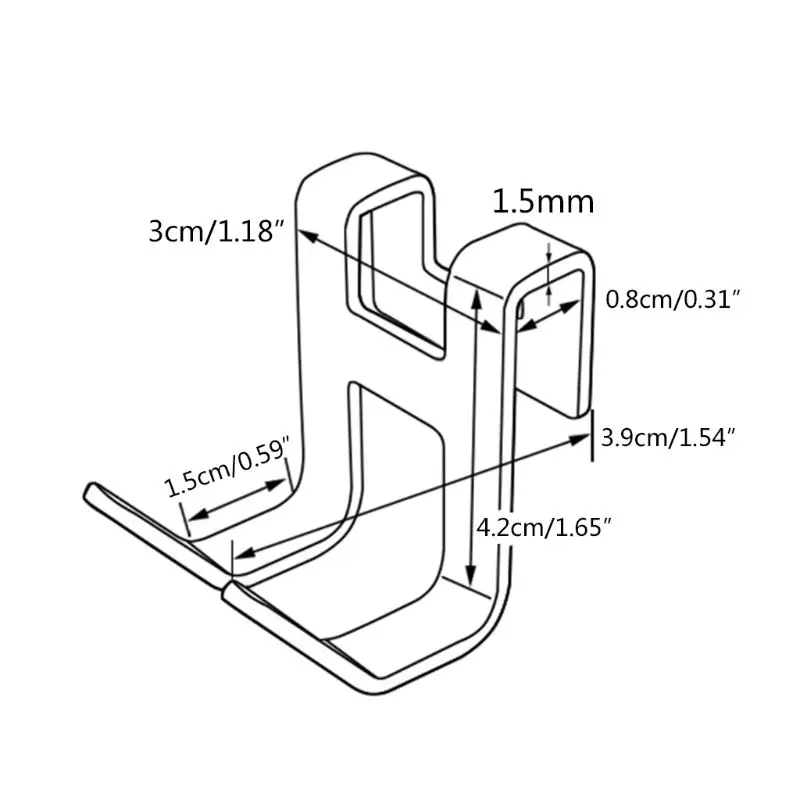 

Space Aluminum Metal Door Hook Punch-free Wall Hanging Hook Hanger Towel Rack