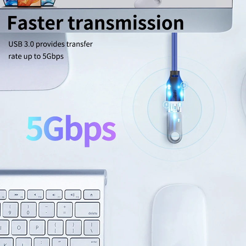 Кабель удлинитель CABLETIME USB3.0 M/F Gen1 5 Гбит/с для ноутбука X Box Macbook USB кабель передачи