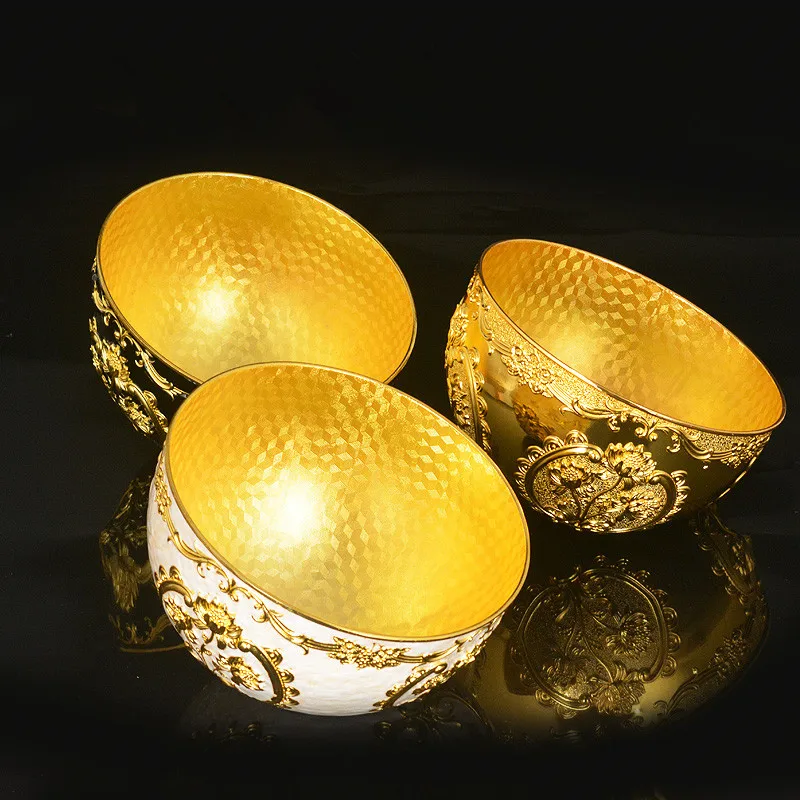 Carved Trash Bowl Parlour Desktop Can Restaurant Dustbin Bucket Bedroom KTV Bar Storage Mini Luxury | Дом и сад