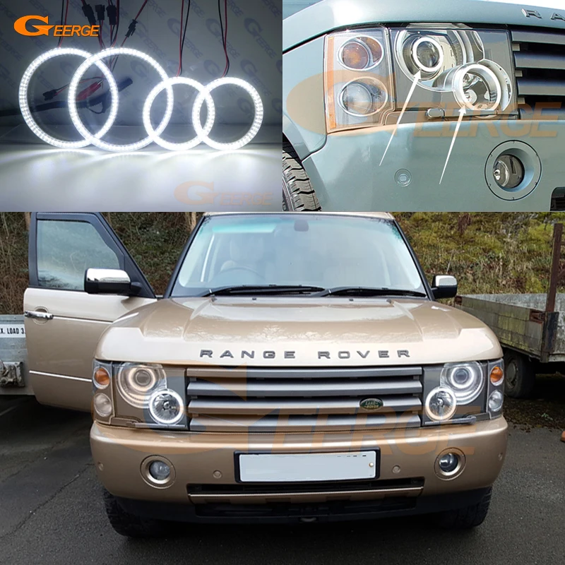 Для Land Rover Range L322 2002 2003 2004 2005 Xenon HD ультра яркий SMD светодиодный ангельские глазки halo