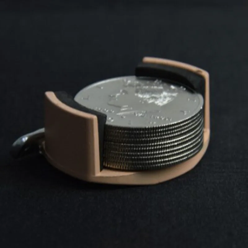 

Coin holder/Metal Coin Dumper + 10pcs Half Dollar Palming Coins Magic Tricks Close Up Street Magia Illusion Gimmick Props