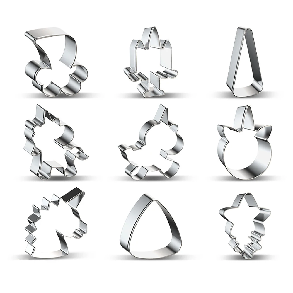 Cute Cartoon Unicorn Cookie Cutter Mould Stainless Steel Fondant Cake Biscuit Mold Baking Decoration Tools | Дом и сад