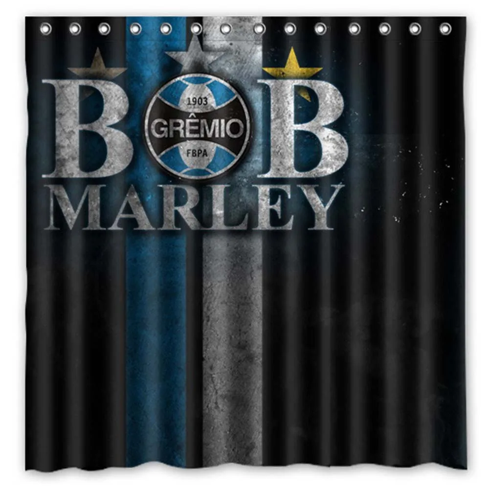 Креативные шторы для душа Vixm Bob Marley Reggae с музыкальным рисунком водонепроницаемые