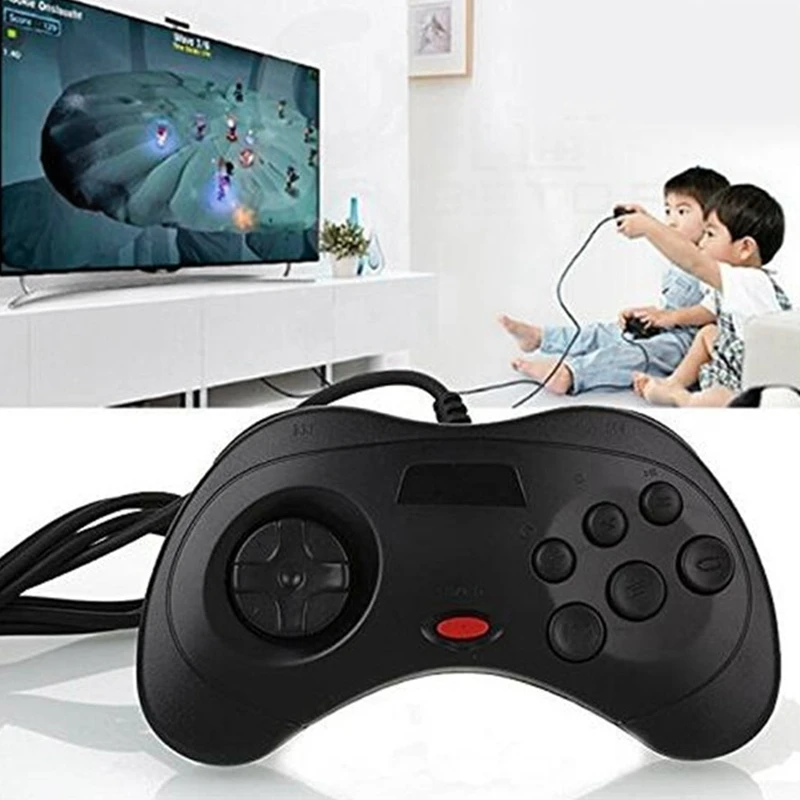 RISE-геймпад Usb классический Стиль ручкой из проволоки для все 16-битные Md-игры Sega