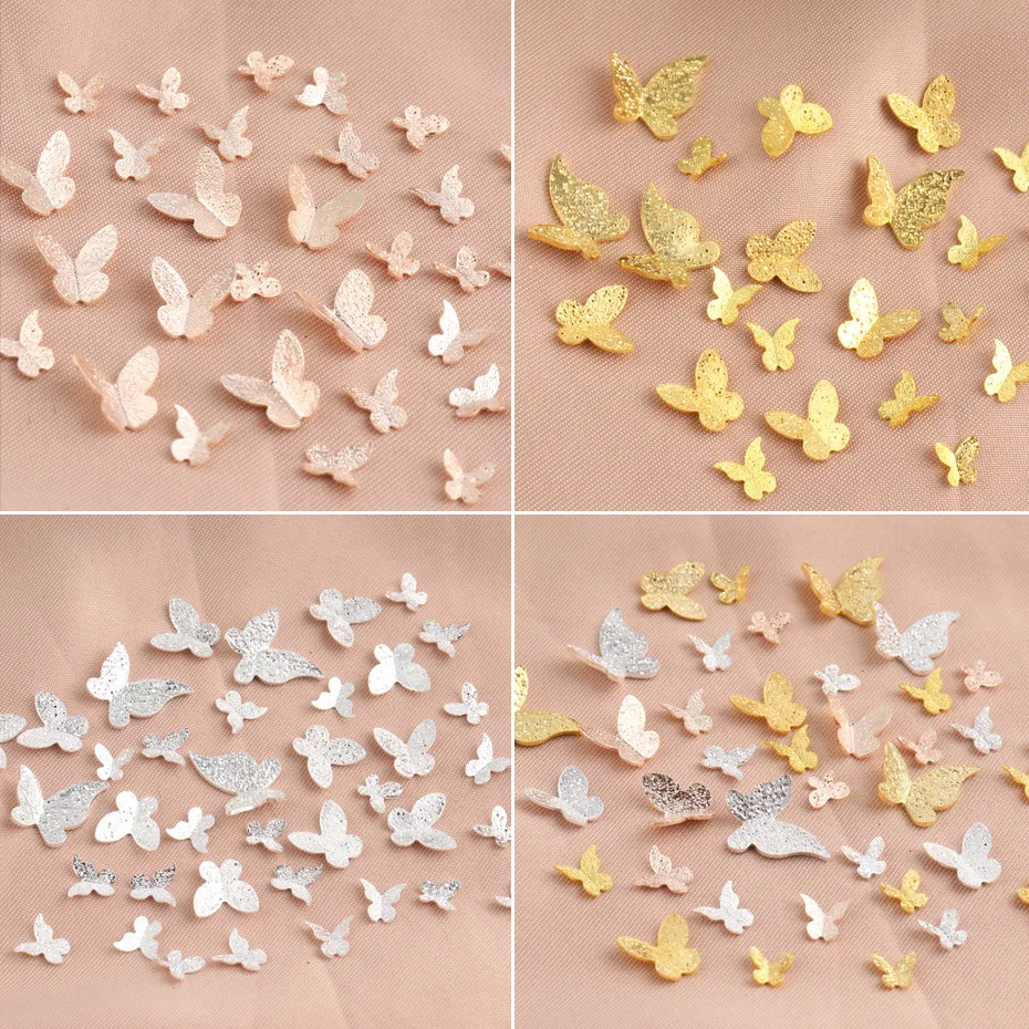 NOQ 3D металлические украшения для ногтей бабочка ювелирные изделия аксессуары