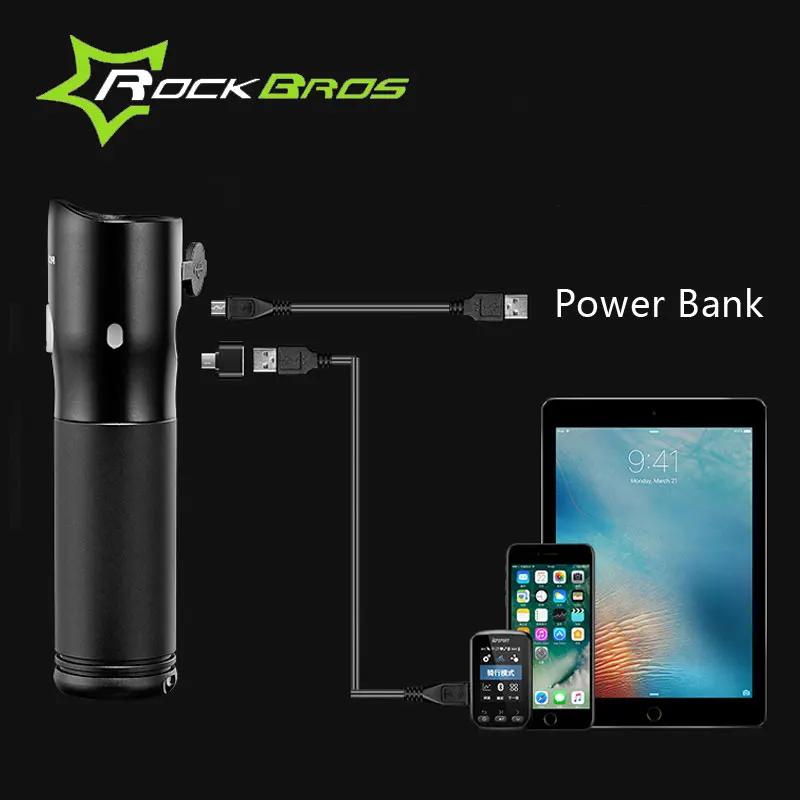 Фонарь велосипедный ROCKBROS водонепроницаемый зарядка через USB 700 лм | Спорт и
