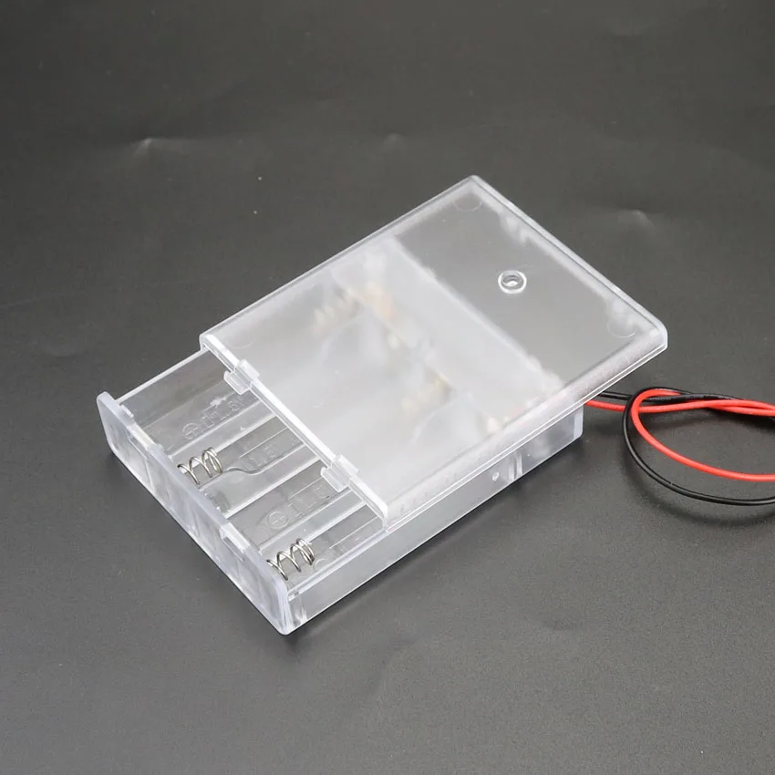 4 × AA Чехол держатель для аккумулятора с переключателем ВКЛ/ВЫКЛ слота