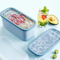 55 dropshipping1 8l ice maker mold eco friendly double layer silicone mini ice tray mold with storage box for home