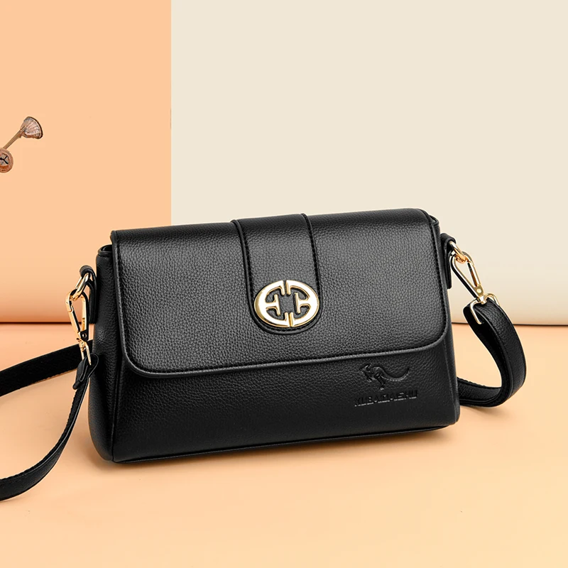 2021 Small Flap Women Shoulder Bags Brand Designer Crossbody Bag Luxury Pu Leather Handbags Square Simple Female Messenger Bag
