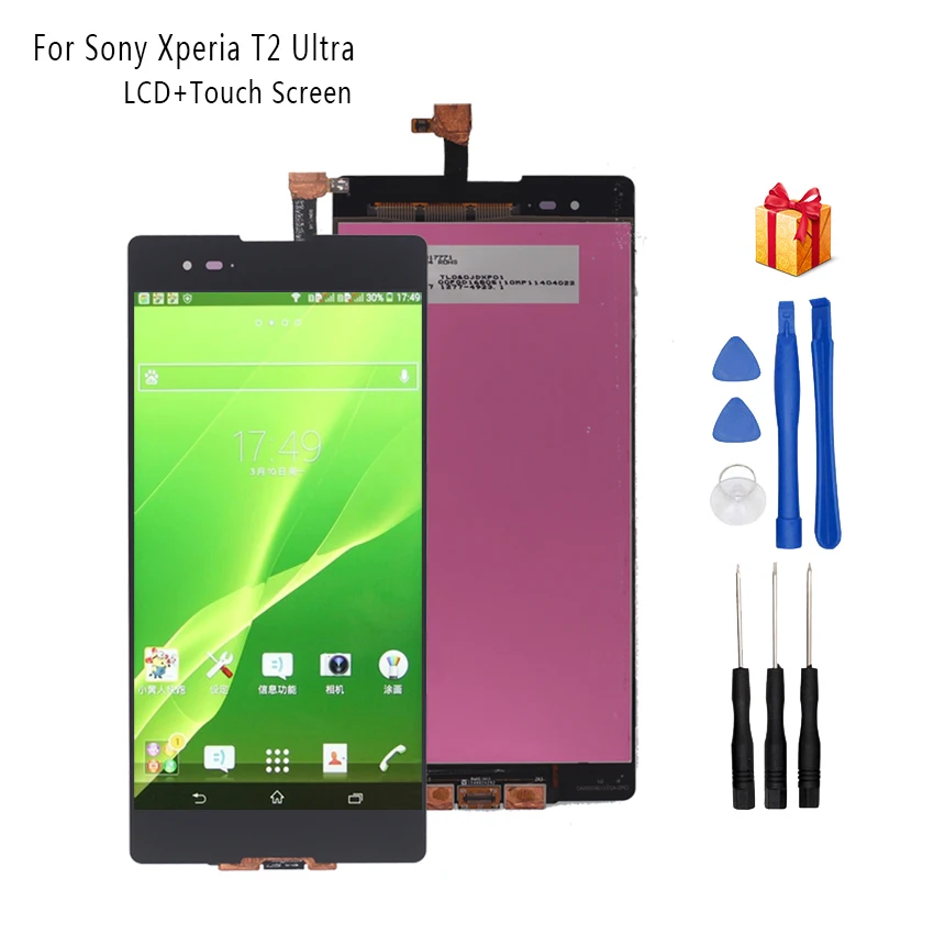 ЖК экран для SONY Xperia T2 Ultra D5303 сенсорный D5322 D5306 запасные части телефонов|Экраны
