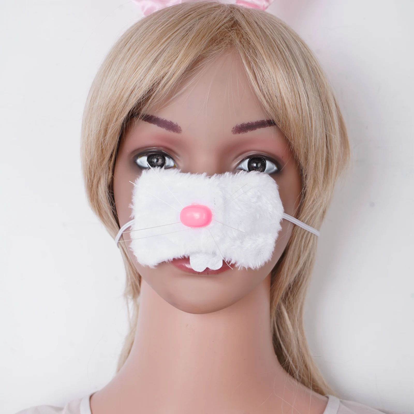 Bunny Costume Rabbit Ear Headband Collar Bow Tie Cuffs Tail Ball Easter Sexy Accessory Set for Halloween Xmas Cosplay Party images - 6