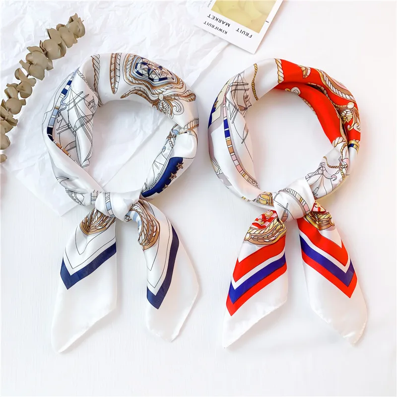 

Small scarf and small square scarf occupation business Korean fashion satin small scarf Korean version ladies scarf